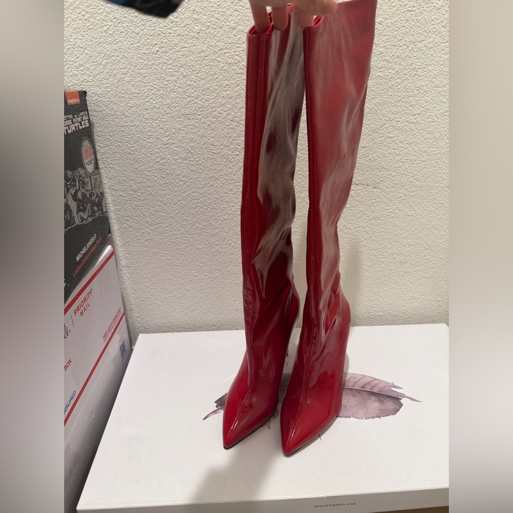 “New” Jessica Simpson Red Women's Knee Boots size7